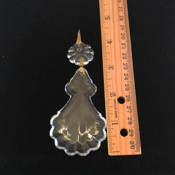 💎 Vintage Crystals Pendant - Floral gem top with brass pins - just gorgeous 💎 - Picture 2 of 9